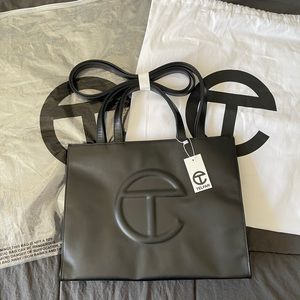 Telfar Medium Black Shopping Bag